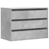 Cassettiera Angolo Grigio Cemento 80x41x58cm Legno Anteprima dell’immagine prodotto 1