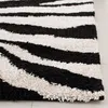 Hochflor-Teppich 99x160 cm, Elfenbein/Schwarz, Polypropylen Produktbild-Vorschau