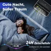 A couple sleeping peacefully in bed, with an air conditioner unit blowing cool air. Voir les images du produit