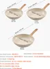 Three frying pans of different sizes are shown with dimensions labeled. Below the pans, product specifications are listed. Náhľad obrázku produktu