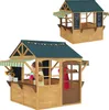AIYAPLAY Kinderspielhaus aus Tannenholz, Faltbares Häuschen Produktbild-Vorschau 1