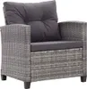 vidaXL 6-tlg. Garten-Sofagarnitur mit Auflagen Poly Rattan Produktbild-Vorschau 4