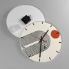 Wanduhr - Rund - Glasuhr - Abstraktion Grafik Linien - Produktbild-Vorschau 2
