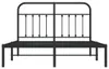 vidaXL Bedframe met hoofdeinde, zwart metaal, 140x200 cm Productafbeelding-voorbeeld 4