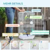 PawHut Vogelvoliere Vogelkäfig Metallvoliere mit Ständer Produktbild-Vorschau 6