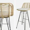 Two bar stools made of rattan and metal are shown against a white background. Produktbild-Vorschau