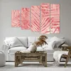 Bild auf Leinwand - Leinwandbild - 5 Teile - Rosa Blätter Produktbild-Vorschau 6