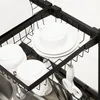 HOMCOM Abtropfgestell Geschirr 2-stufiges Abtropfgitter Produktbild-Vorschau 9