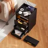 Nachtkastje met 2 lades, 40x40x60 cm, met LED-verlichting, Productafbeelding-voorbeeld 4
