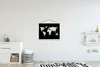 MuchoWow® Textilposter Weltkarte - Marmor - Schwarz - Weiß Produktbild-Vorschau 2