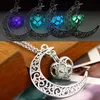 Mond leuchtender Türkis Anhänger Charm Schmuck Kette Produktbild-Vorschau 3
