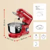 KitchenBrothers Küchenmaschine 2000W Rot - 6,2L Produktbild-Vorschau 8