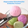 2er Set Eisportionierer Edelstahl mit Auslöser – einfache Produktbild-Vorschau 3
