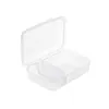 An open, clear plastic container with two compartments, shown against a white background. Anteprima dell’immagine prodotto