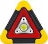 A triangular warning light with a central LED light. Náhled obrázku produktu