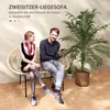 A couple sitting on a two-seater garden bench next to a potted plant. Anteprima dell’immagine prodotto