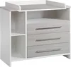Schardt Wickelkommode Mit Wickelaufsatz Eco Silber 100/WH Produktbild-Vorschau 1