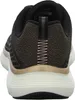 The back view of a black and gold Skechers sneaker. Voir les images du produit