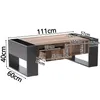 Couchtisch 111/60/40 cm, Sofatisch mit Schublade und Produktbild-Vorschau 6