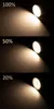 Three images showing an LED light module at different brightness levels: 100%, 50%, and 20%. Produktbild-Vorschau