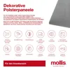 Pannello imbottito MOLLIS, grigio, quadrato, decorativo, Anteprima dell’immagine prodotto 12
