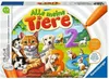 The image shows the packaging of a Ravensburger tiptoi game called 'Alle meine Tiere' (All my animals). The packaging features colorful illustrations of various animals and large numbers, suggesting an educational game for young children focused on animals Anteprima dell’immagine prodotto