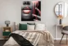 MuchoWow® Poster Lippen - Rot - Schwarz 100x100 cm - Produktbild-Vorschau 4