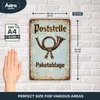 Blechschild 20x30cm Poststelle Paketablage Retro Schild Produktbild-Vorschau 2