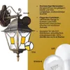 BRILLANTE applique classica da esterno JANEL | nero/oro | Anteprima dell’immagine prodotto 4