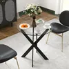 HOMCOM Tavolo da pranzo, tavolo da cucina rotondo per 4 Anteprima dell’immagine prodotto 7