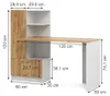 Scrivania Vicco Tomy Rovere bianco/dorato 150 x 59 cm, Anteprima dell’immagine prodotto 7