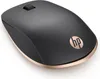 A close-up studio shot of a black and gold wireless HP mouse against a white background. Náhľad obrázku produktu