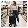 VOUNOT Skladací nákupný vozík s 6 kolesami, vhodný na Náhľad obrázku produktu 2