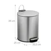 Relaxdays Kosmetikeimer 5 Liter, Edelstahl, Produktbild-Vorschau 4