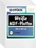 Creative Deco 10 Stück MDF Platten 600 x 400 x 3 mm | Weiß Produktbild-Vorschau 1
