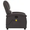 vidaXL Sedia per massaggi marrone scuro in vera pelle Anteprima dell’immagine prodotto 10
