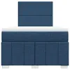 Boxspringbett mit Matratze Blau 120x200 cm Stoff Produktbild-Vorschau 4