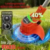 Akku Rasentrimmer, Handgeführte Rasenmäher mit3000mAh Akkus Produktbild-Vorschau 4