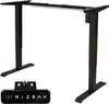 A black electric standing desk frame and its control panel are shown against a white background. Produktbild-Vorschau
