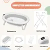 2 in 1 Faltbare Babybadewanne mit Ständer,Ergonomisches Produktbild-Vorschau 4
