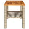 vidaXL Gartentisch Beige 70x38x42 cm Poly Rattan Produktbild-Vorschau 5