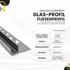Glas-Fliesenprofil Edelstahl Klemmprofil Wandprofil V2A 2m Produktbild-Vorschau 3