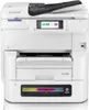 A white Epson WorkForce Pro EM-C8100RDWF printer is shown from the front. Voir les images du produit