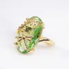 Schicker Damen-Fingerring mit Libellenblatt, oval, Produktbild-Vorschau 8