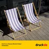 Chaise longue - rayures larges - lilas - pliable - en bois Voir les images du produit 5