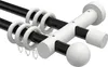 Interdeco Gardinenstange / Vorhangstange Schwarz / Weiß, Produktbild-Vorschau 1
