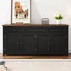 Merax Buffet moderne avec 3 tiroirs et 4 portes, commode en Voir les images du produit 5