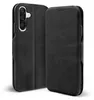 A black flip case for a smartphone is shown against a white background. Produktbild-Vorschau