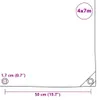 plachta vidaXL 650 g/m² 4x7 m zelená Náhled obrázku produktu 4
