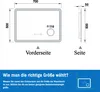 Badspigel mit Steckdose 70×50cm Uhr LED Schminkspiegel Produktbild-Vorschau 7